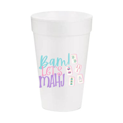 Bam Let's Mahj Foam Cup Set
