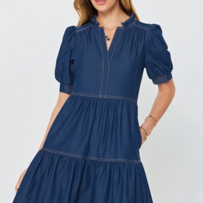 Piper Tiered Denim Dress