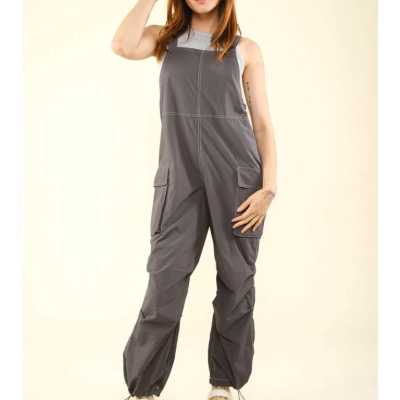 Casual Sleeveless Cargo Jumpsuit
