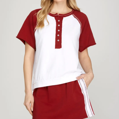 Knit Mini Skort GARNET