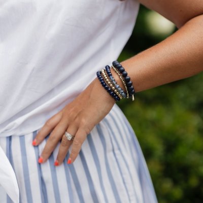 Mandy Navy Bracelet Stack