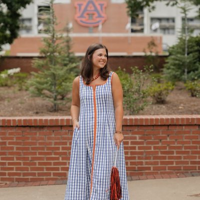 Gina Navy Gingham Dress (XS-XL)