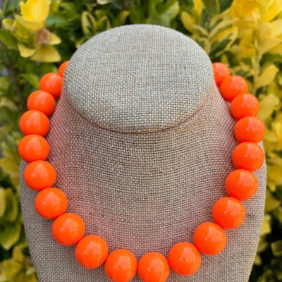 Orange Bauble Necklace