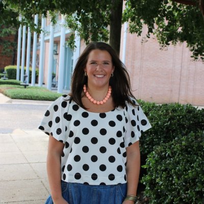 White/Black Polka Dot Top