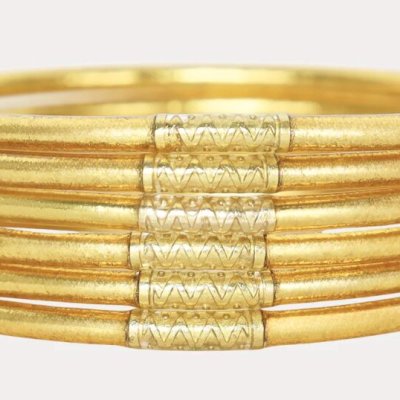 Aura Lumine All Weather Bangles® (Set of 6) Gold