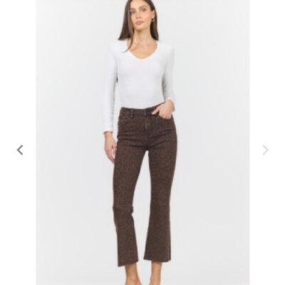 Jeanne Leopard Kick Flare