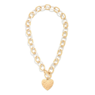 Hammered Heart Necklace