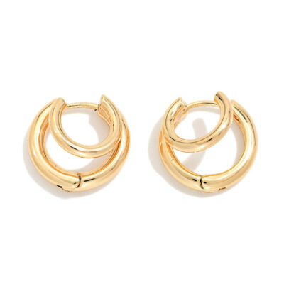 Gold Layered Huggie Hoops