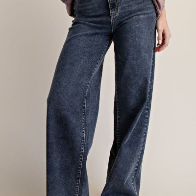 High Waist Stretch Denim Pants