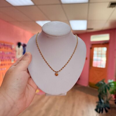 Tiny Bubble Heart Necklace