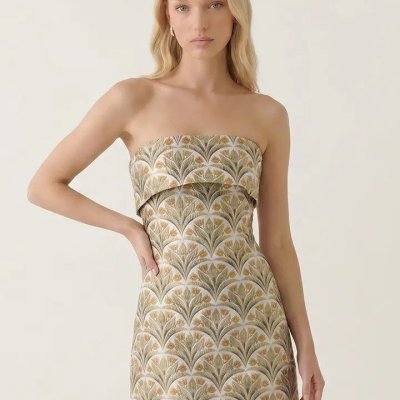 Tulip Jacquard Mini Dress