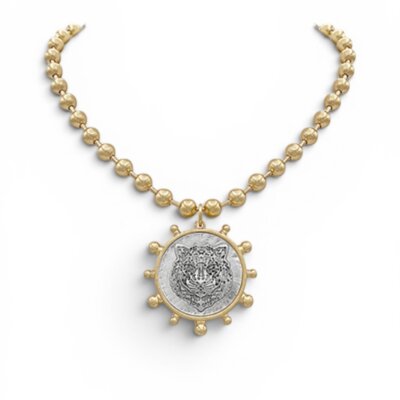Wildly Stylish Game Day Tiger Pendant Necklace
