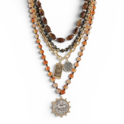 Worth Every Charm Layered Necklace