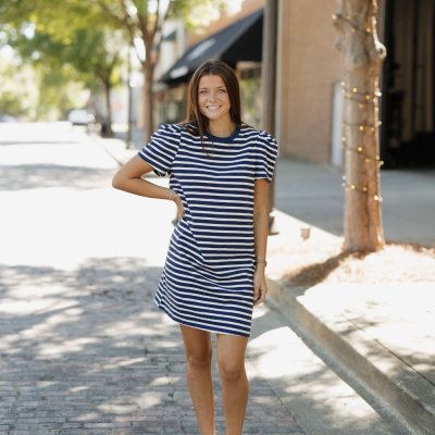 Carolina Navy T-shirt Dress (XS-XL)