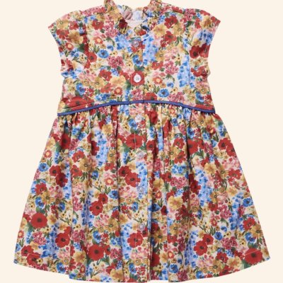 Girls Fatima Dress - Watercolor Meadow