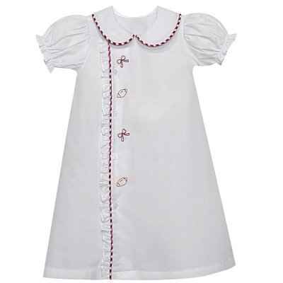 Ruffle Elephant Crimson/Grey Daygown