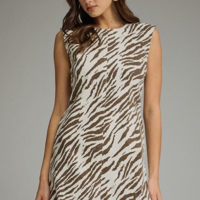 Zebra Print Sleeveless Mini
