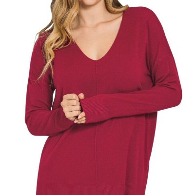 Front Seam Sweater CABERNET