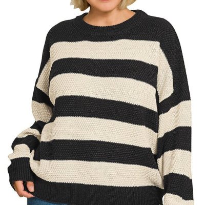 Striped Drop Shoulder Sweater