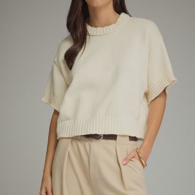 Round Neck Knit Top