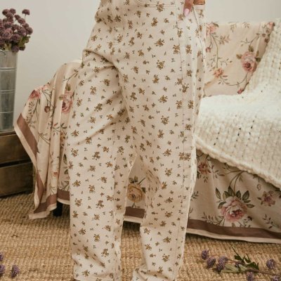 Floral Ecru Denim