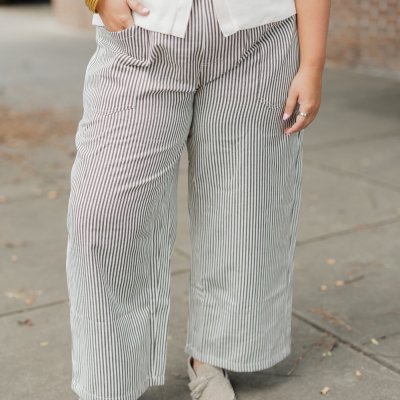 Mocha Pinstripe Pant (S-3XL)
