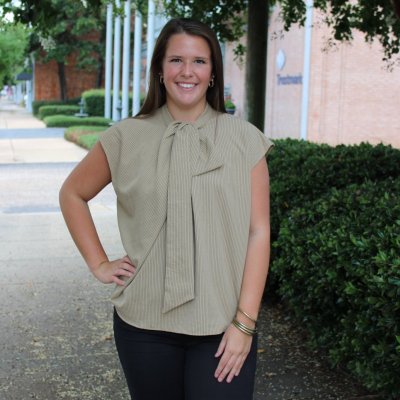 Tan/Black Stripe Top