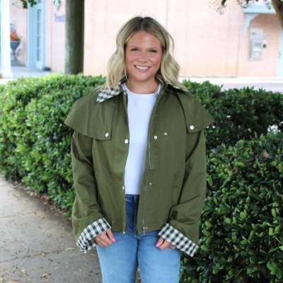 Olive Cape Jacket