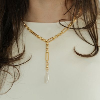 Allure Pearl Lariat Necklace