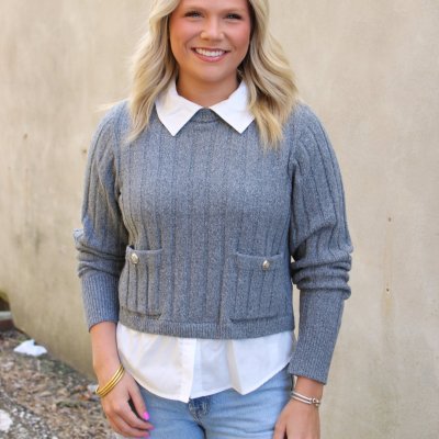 Aleyna Knit Combo Top