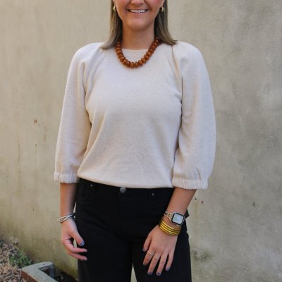 Raglan Sleeve Oatmeal Sweater