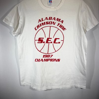 1987 SEC Basketball Champs Alabama White T-Shirt S/M