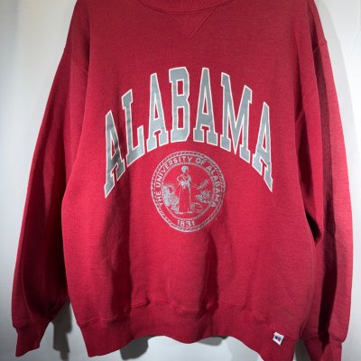 Vintage Alabama X Russell Crimson Crest Crewneck Sweatshirt Medium