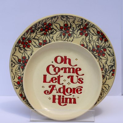 O Come Let Us Adore Him Plate