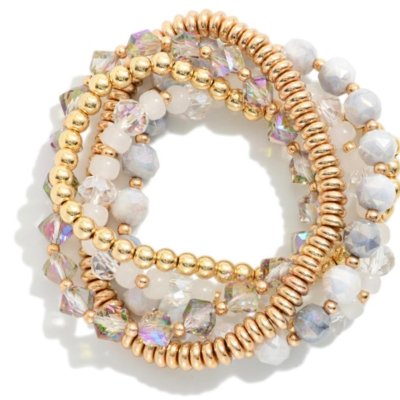 Five Beaded Stretch Bracelets