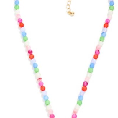 Beaded Cross Pendant Necklace