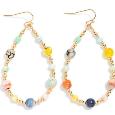 Beaded Teardrop Earrings