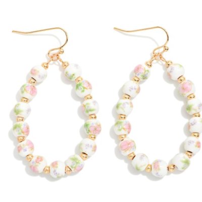 Chinoiserie Bead Beaded Earrings