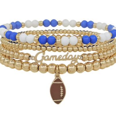 Gameday Football Beaded Bracelet Set (4)