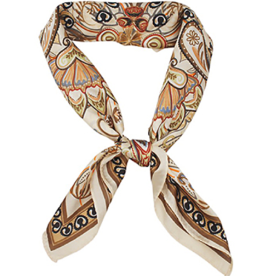 Bohemian Paisley Border Scarf