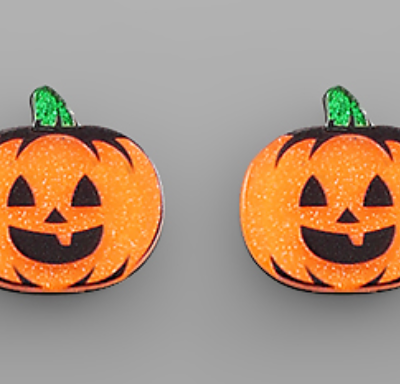 Pumpkin Face Stud Earrings