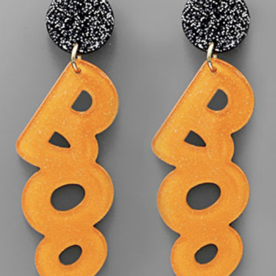 BOO Orange Earrings