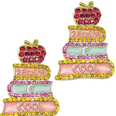 Reading is Cool Book Earrings