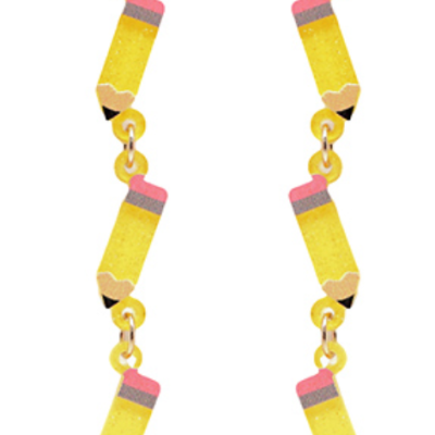 Glitter Pencil Drop Earrings