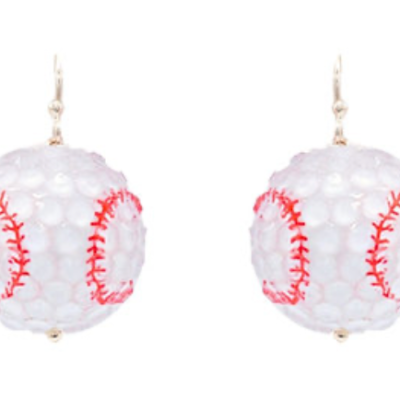 Baseball Embossed Earrings