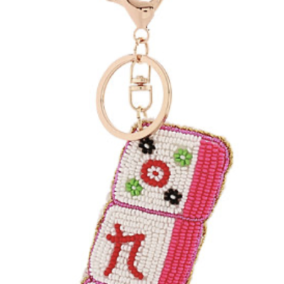 Mahjong Beaded Keychain