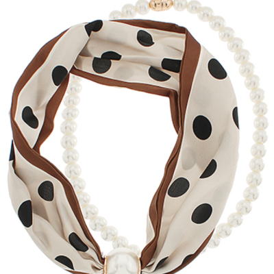Pearl and Scarf Necklace
