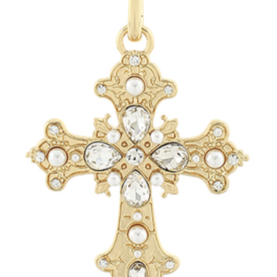 Pearl Cross Baroque Charm