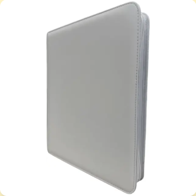 Generic Premium Series 9-Pocket Toploader Zippered Binder - White/White (Holds 252)