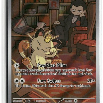 Pokemon SV10: Destined Rivals Team Rocket's Meowth 203/182 Holo